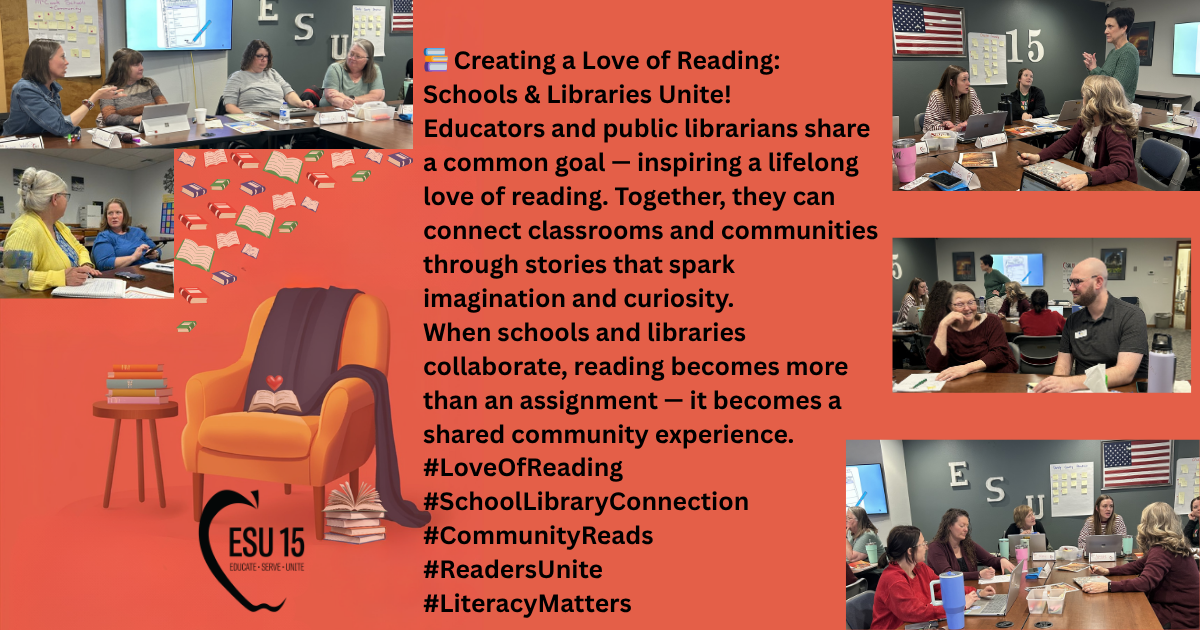 recap of the creating the love of reading workshop